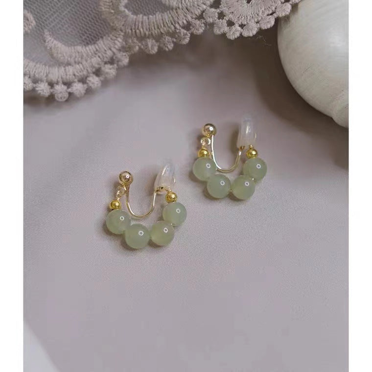 Four Ear Clips Without Pierced Female Clip Trendy Sier Needle Earrings