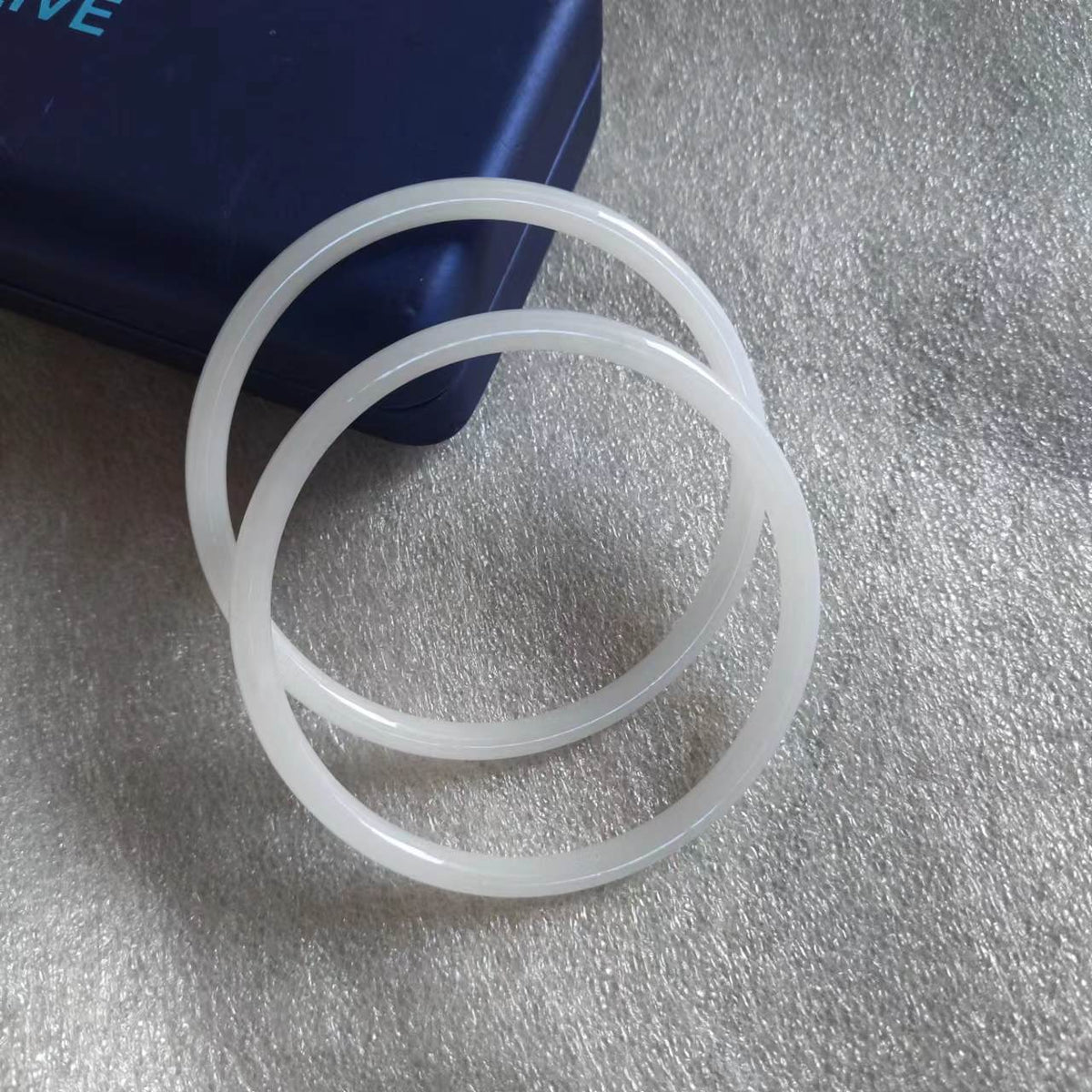 Inner Diameter Jingle Glass Imitation Jade Fine Rings
