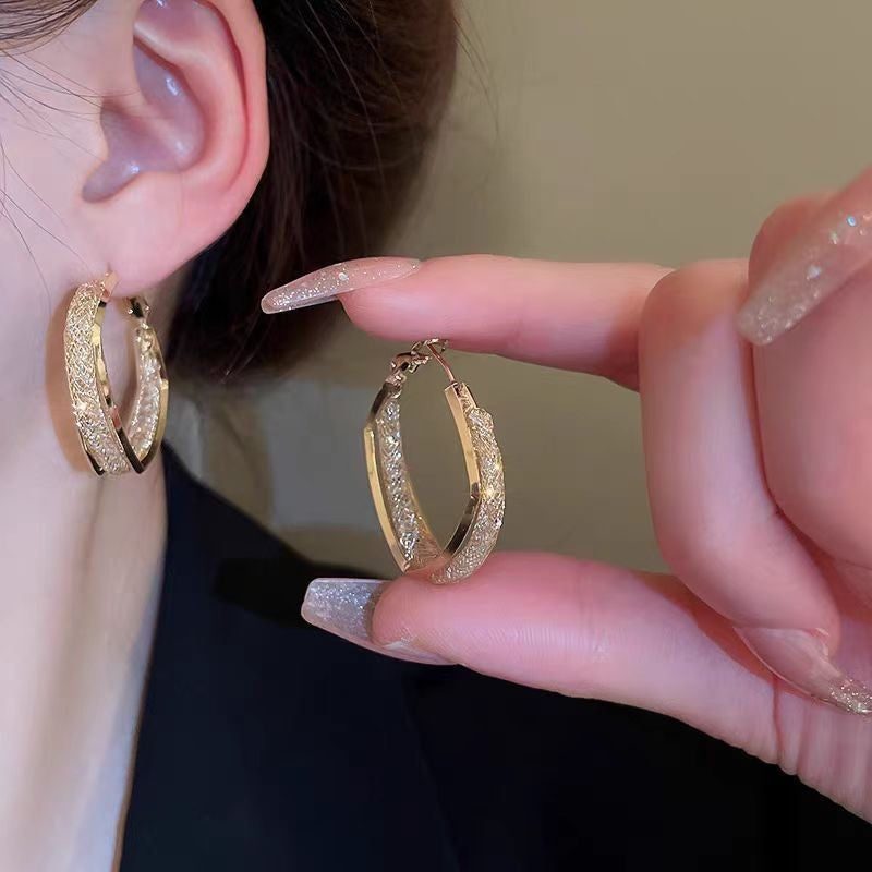 Women's Round High-grade Light Luxury Minority Design Tassel Earrings