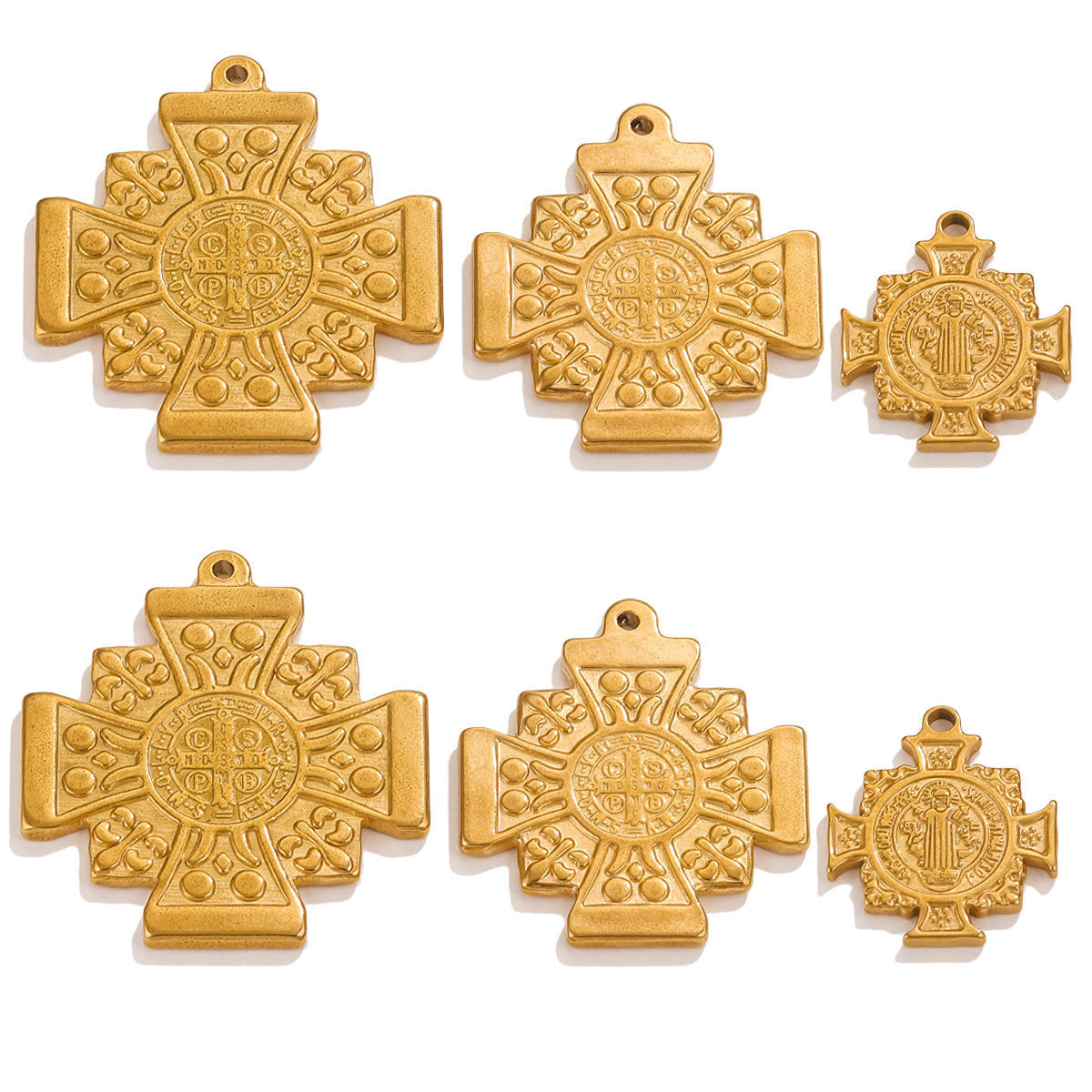 Steel Personality Design Cross Queen French Pendants