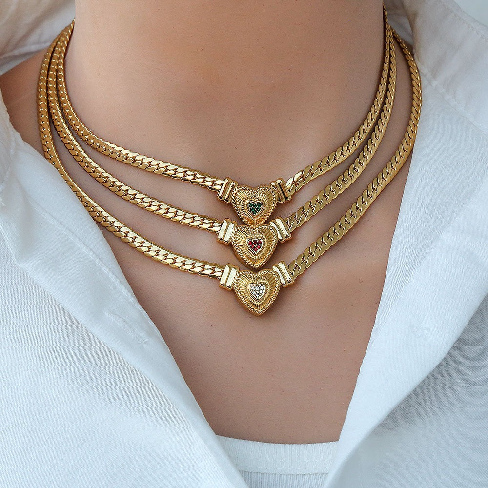 Light Luxury Fashionable Thick Cuban Link Chain Necklaces
