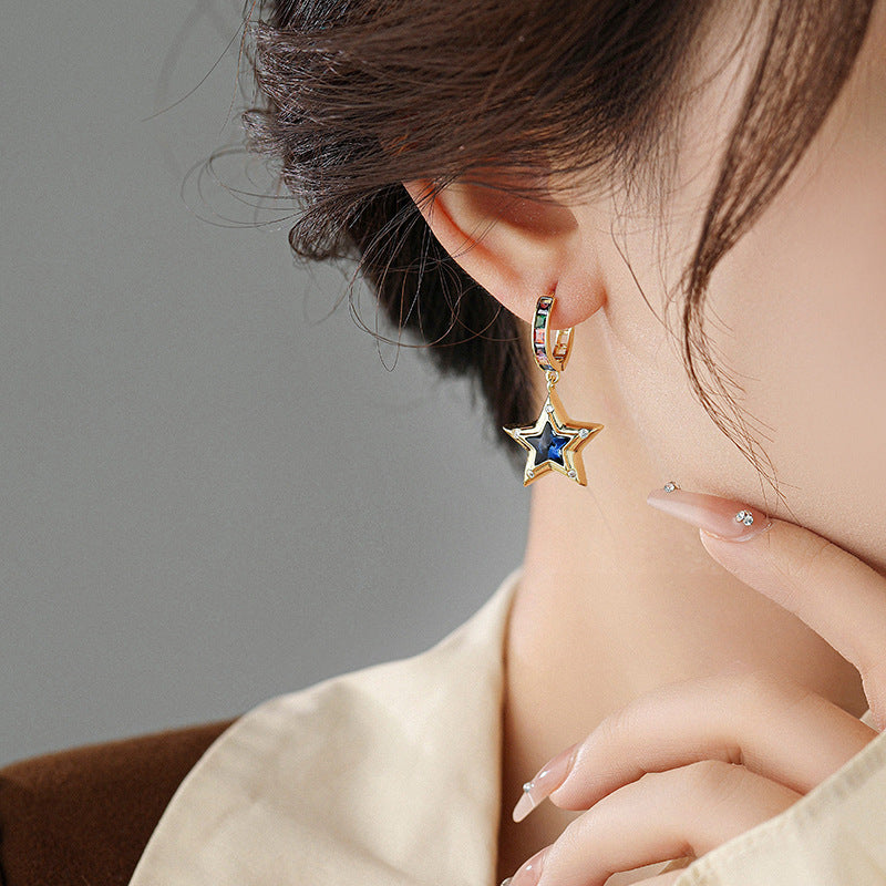 Loving Heart Zircon Personalized Temperament High-grade Light Earrings
