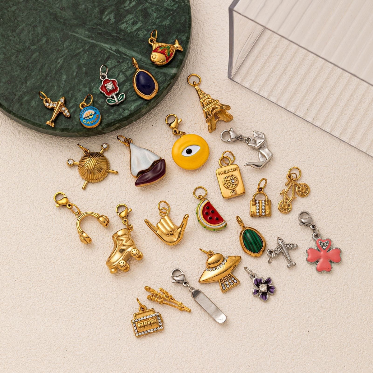 Women's Stainless Steel Fresh Fruit Parts Vacuum Plating Gold Pendants