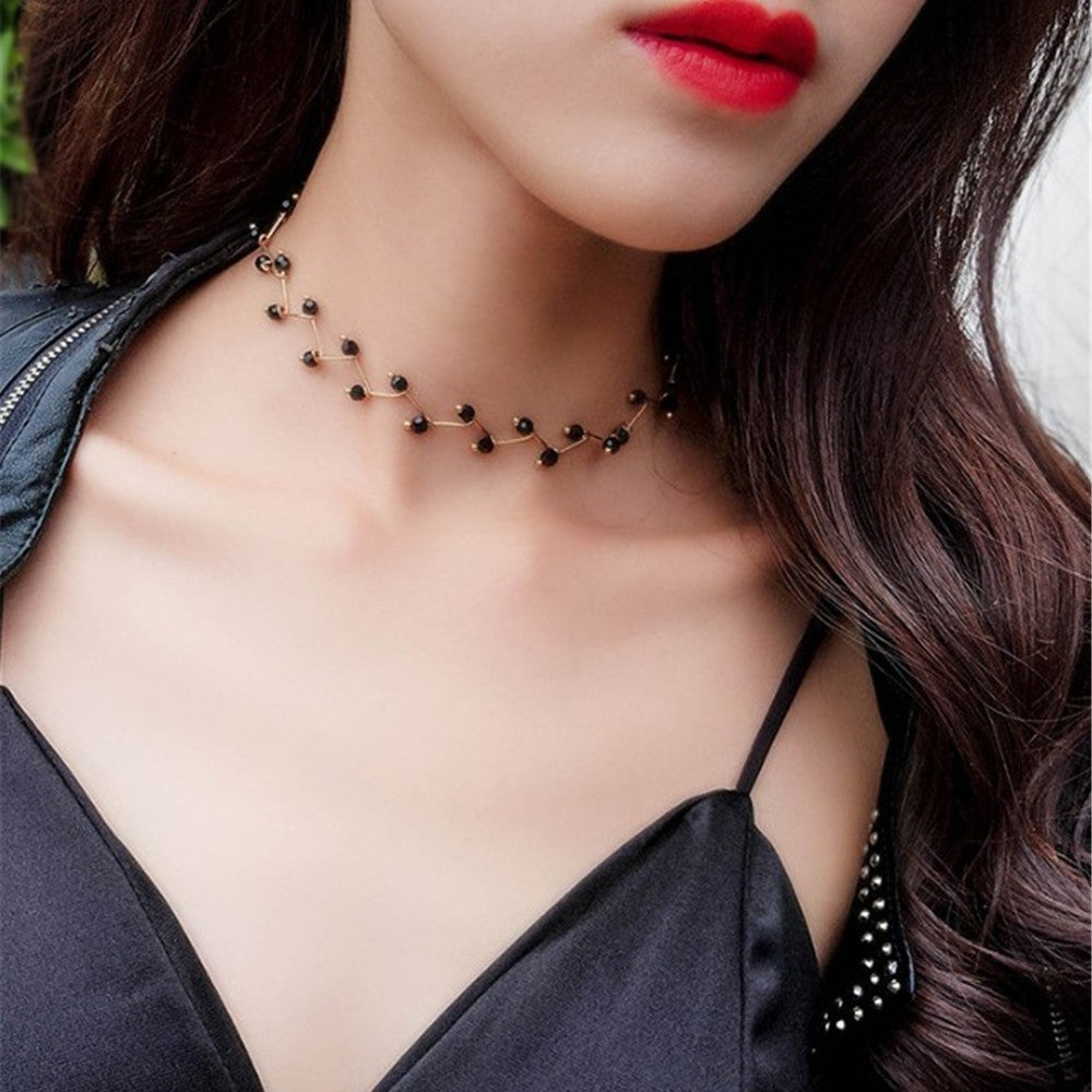 Women's Pearl Neck Band Simple Necklet Neckband Korean Necklaces