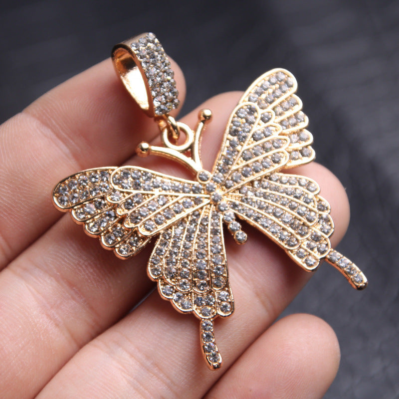 Women's Fashion Street Shooting Rhinestone Clavicle Chain Refined Big Bowknot Pendant