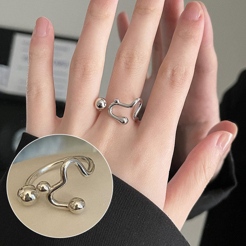 Women's Simple Bamboo Fashion Graceful Personality Niche Opening Ring