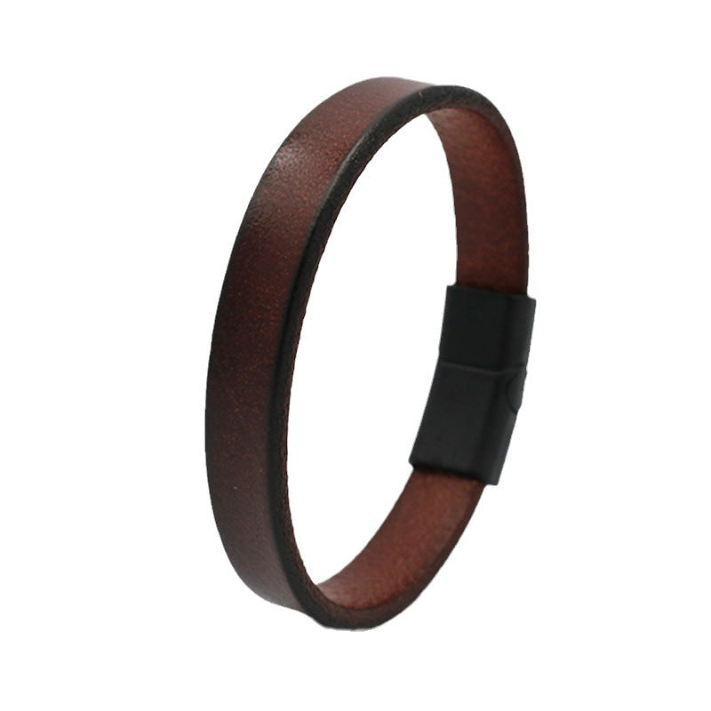 Accessories Retro Simple Glossy Cattle Leather Bracelets