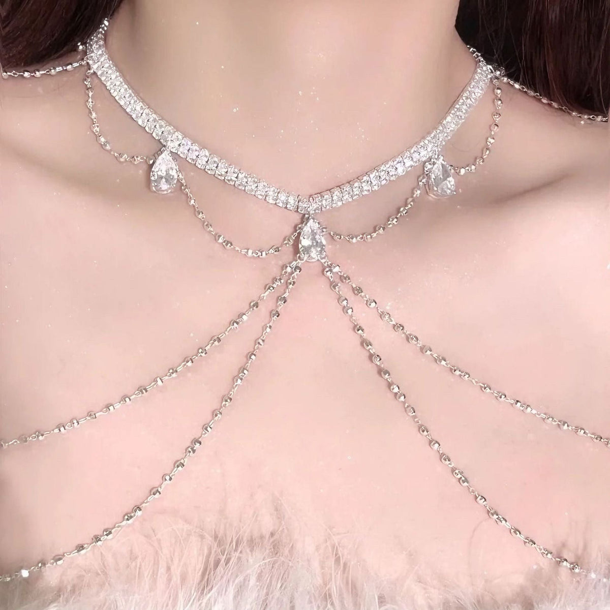 Chest Body Chains Graceful Fashionable Design High-grade Pure Desire Hot Necklace