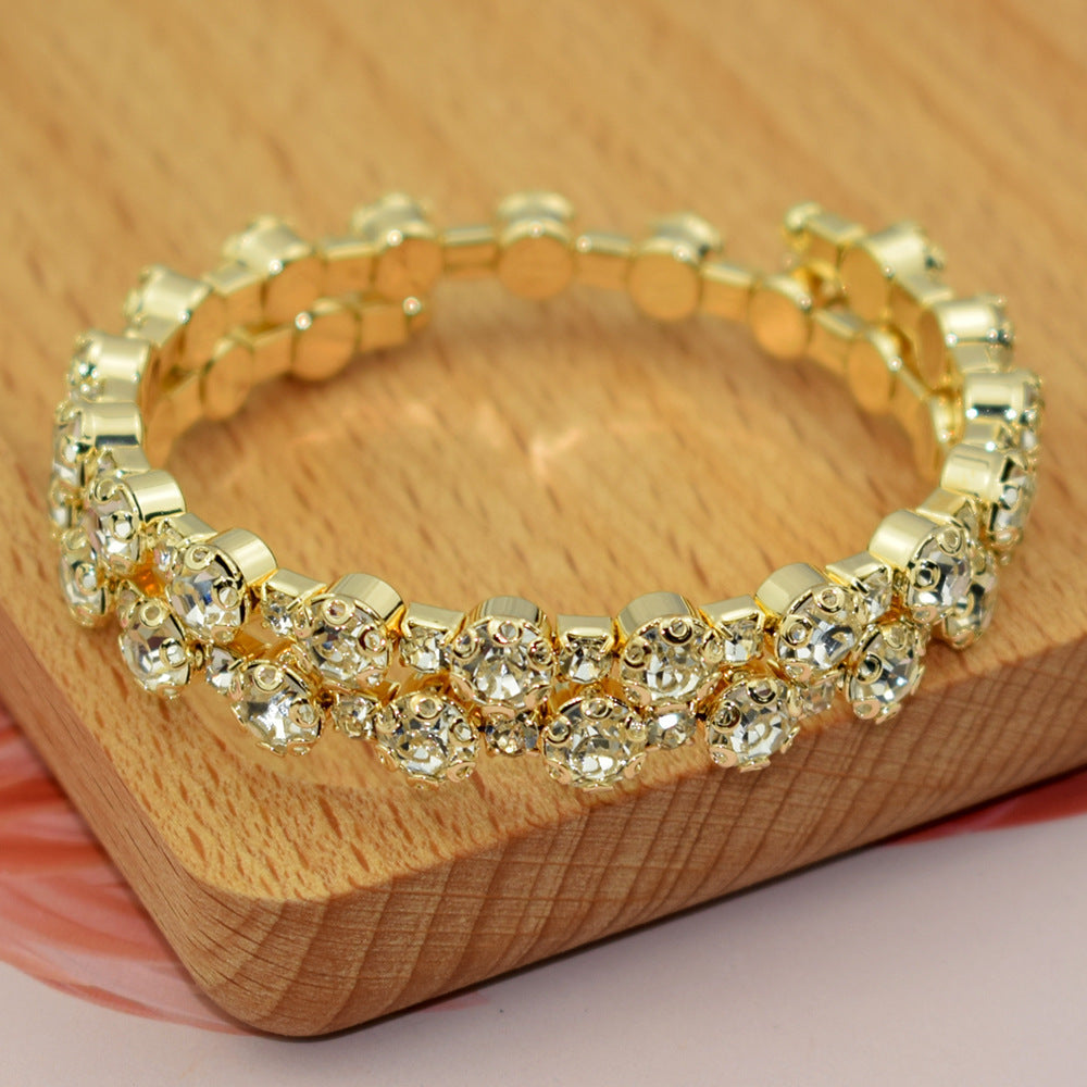 Pretty Exaggerated Personalized Temperament Female Row Bracelets