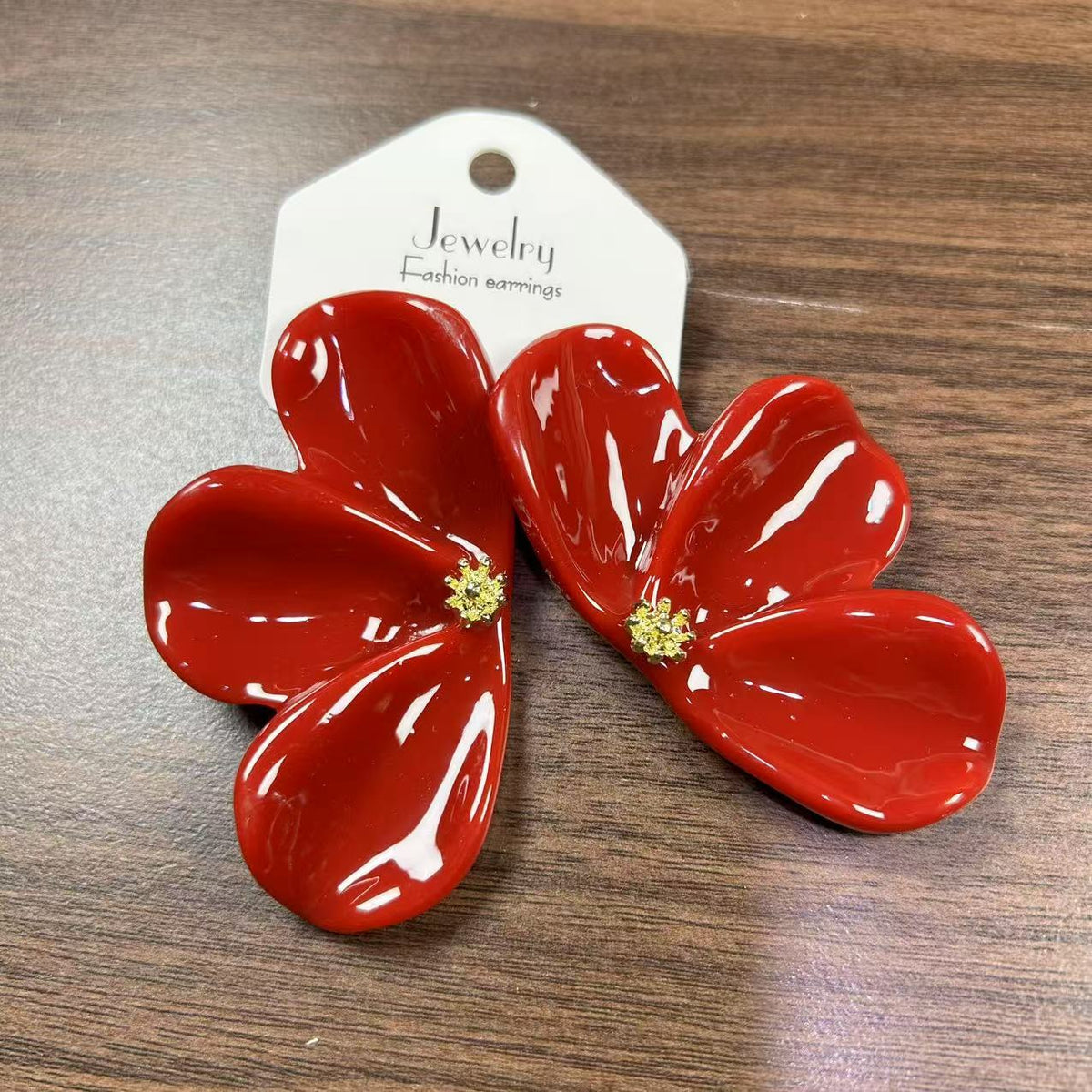 Oversized Flower Geometric Resin High-grade Fashion Earrings