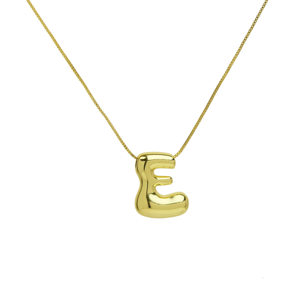 Gold Letter Bubble English Stainless Steel Necklaces