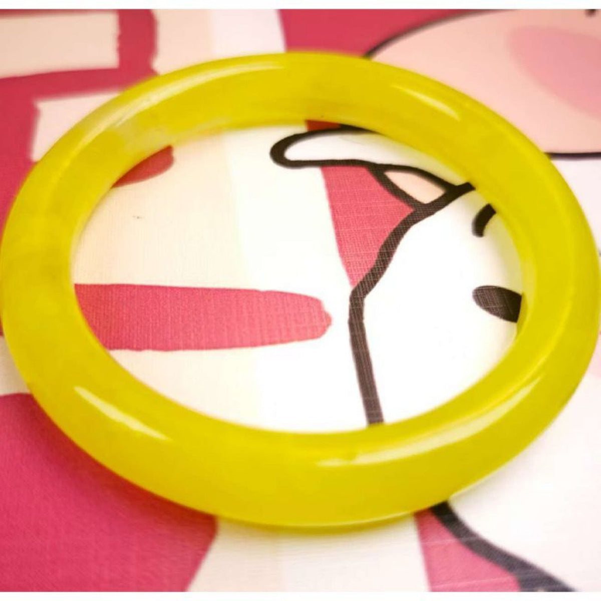 Women's Jade Pink Crystal Round Bar Girlfriends Han Chinese Bracelet