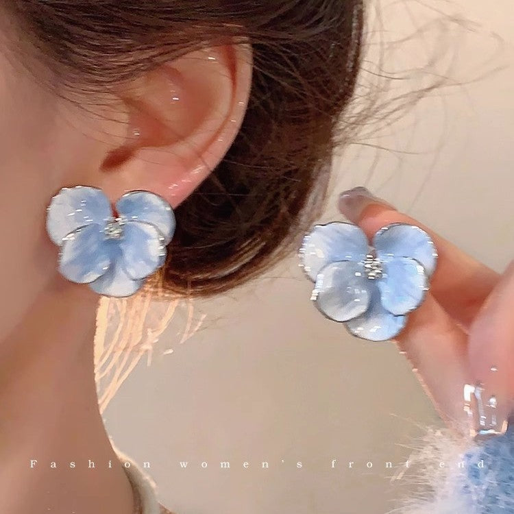 Flower Female Seaside Vacation Dopamine Fashion Temperament Earrings