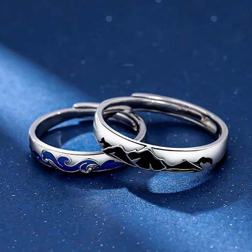 Epoxy Oath Of Love Wedding Valentine's Rings