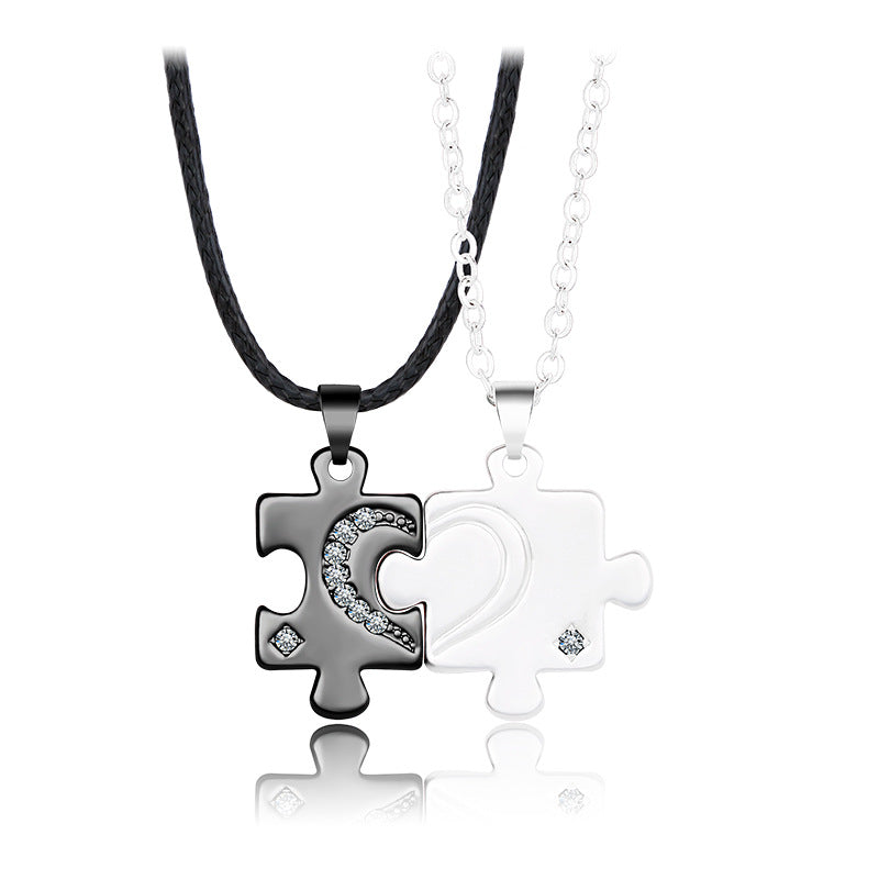 Couple Pair Of Simple Stylish Personality Creative Necklaces