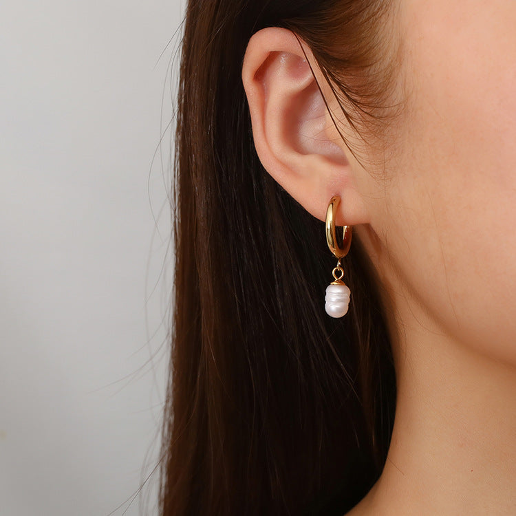 Women's Stainless Steel Light Luxury Style Retro Earrings