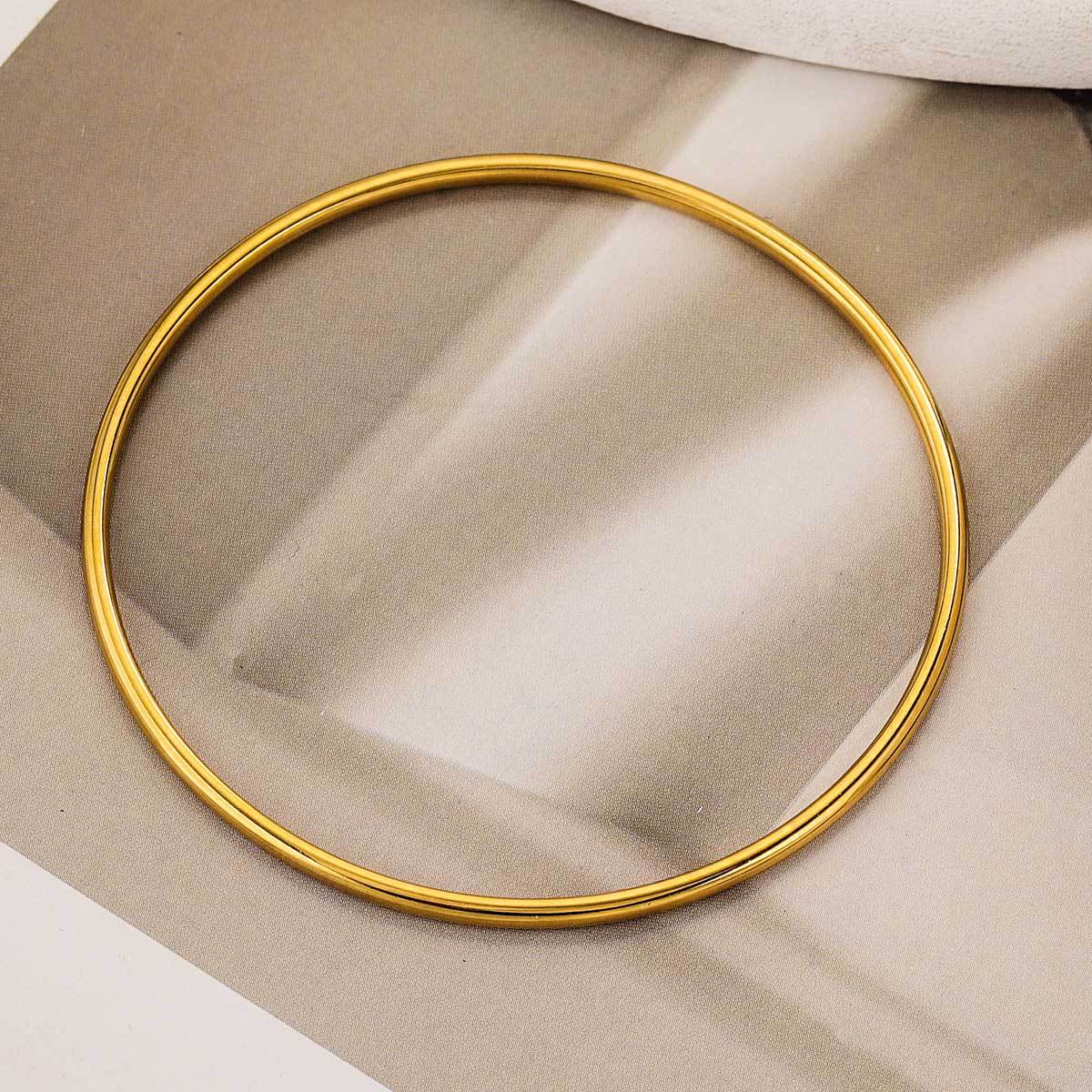 Stainless Steel Classical Electroplated Gold Polished Bracelets