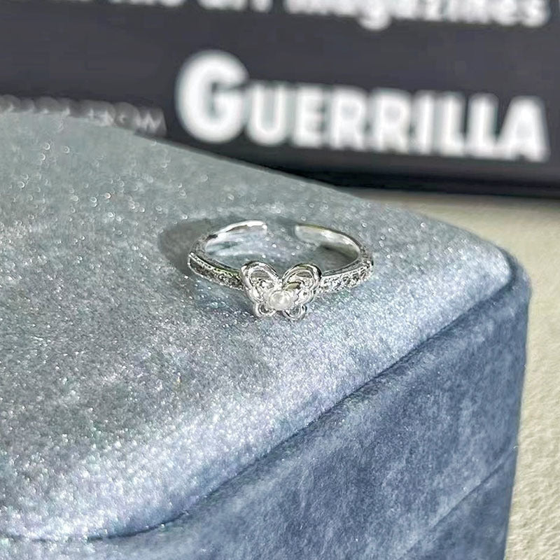 Shiny Diamond Female Cold Wind Simple Korean Style Niche Rings