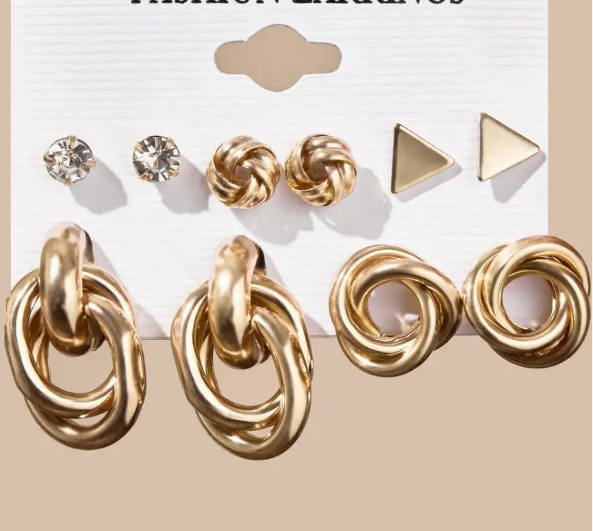 Women's French Retro Circle Pearl For Stud Earrings