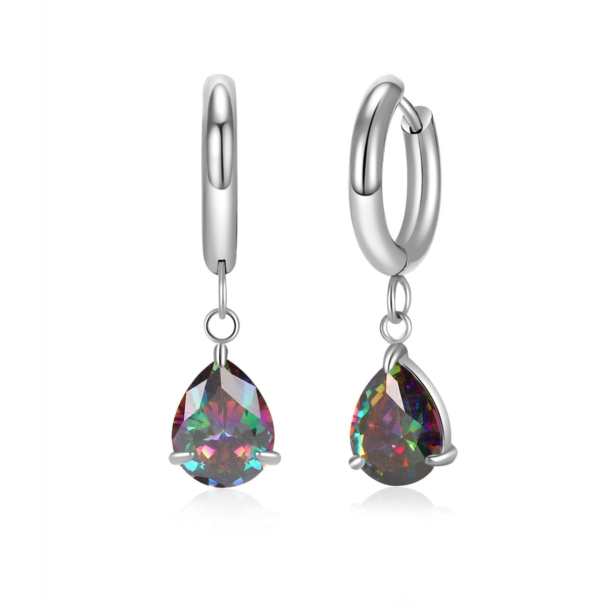 Titanium Steel Zircon Coil Small Ear Earrings
