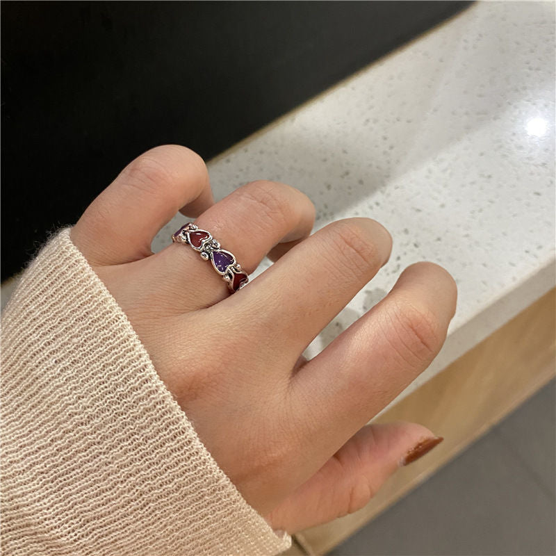 Graceful Versatile Opening Female Light Luxury Minority Design Sense Rings
