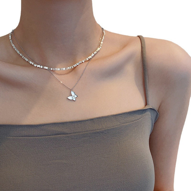 Sier Plated Small Pieces Of Female Necklaces