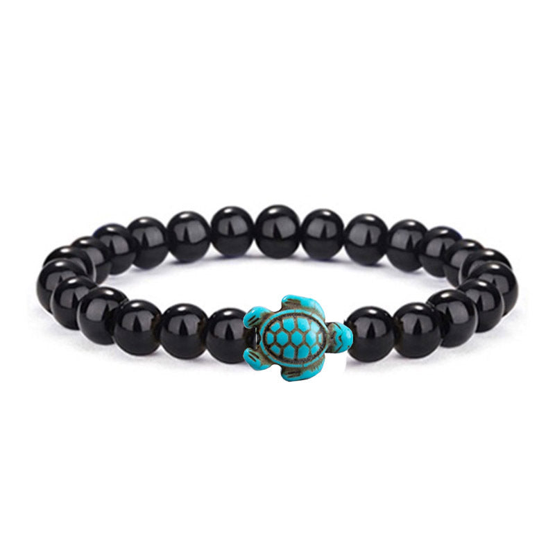 Women's & Men's Turquoise Turtle Volcanic Rock White More Bracelets