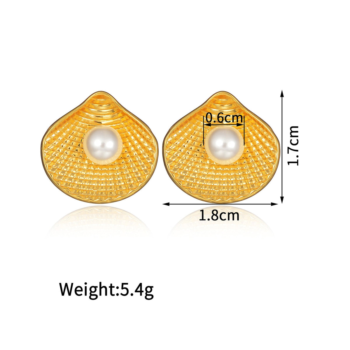 Women's Fashion Trend Stainless Steel Starfish Pearl Opening Exaggerated Design Rings
