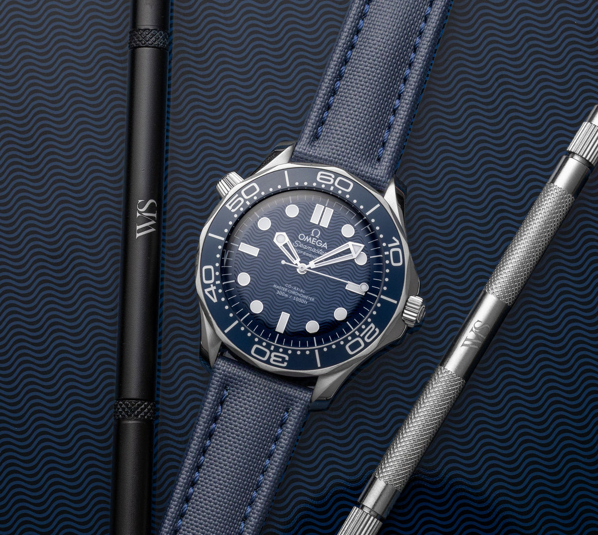Midnight Blue Sailcloth Strap 23mm