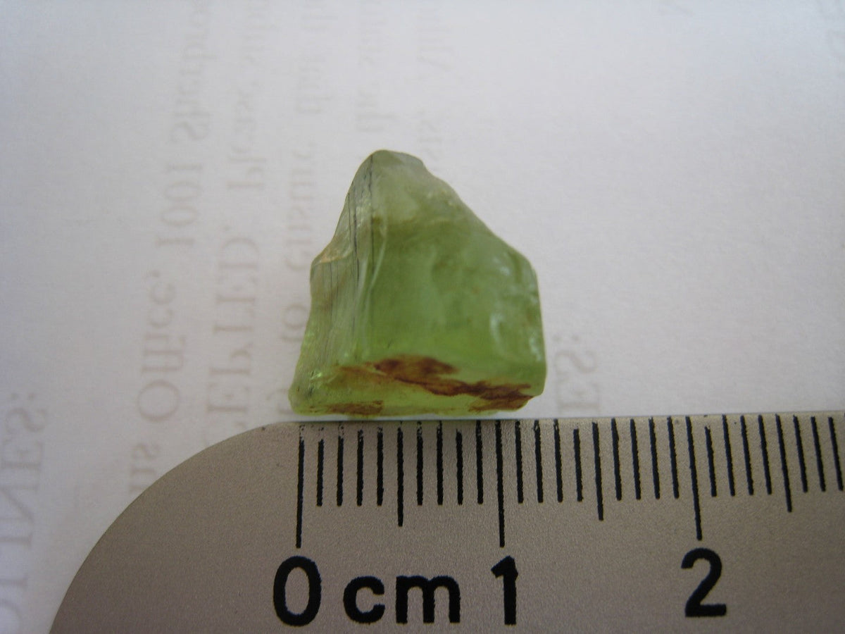 Peridot Lime Green Rough Facet Vietnam 4 Carats Raw Gem