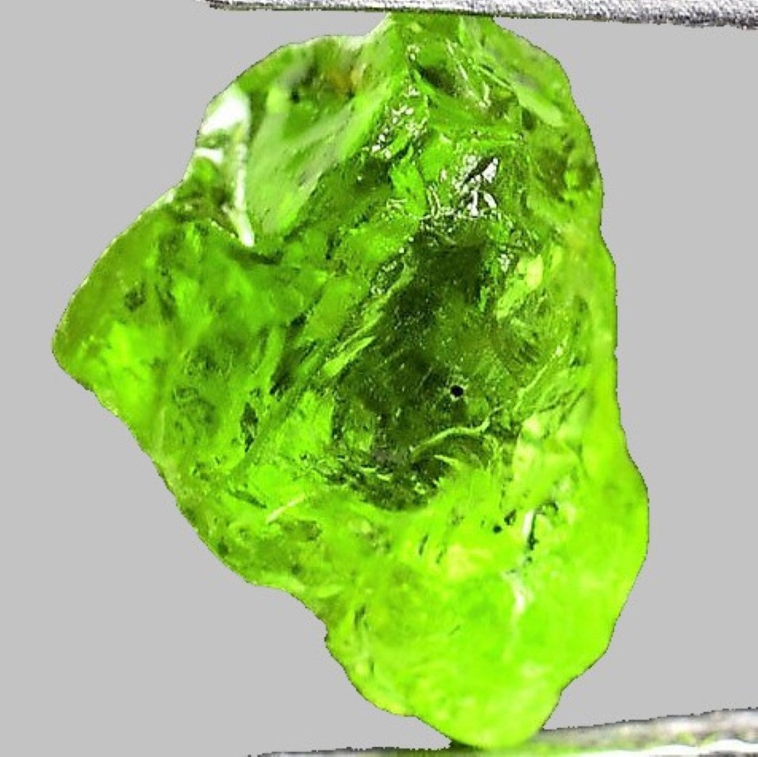 Peridot Lime Green Rough Facet Vietnam 4 Carats Raw Gem