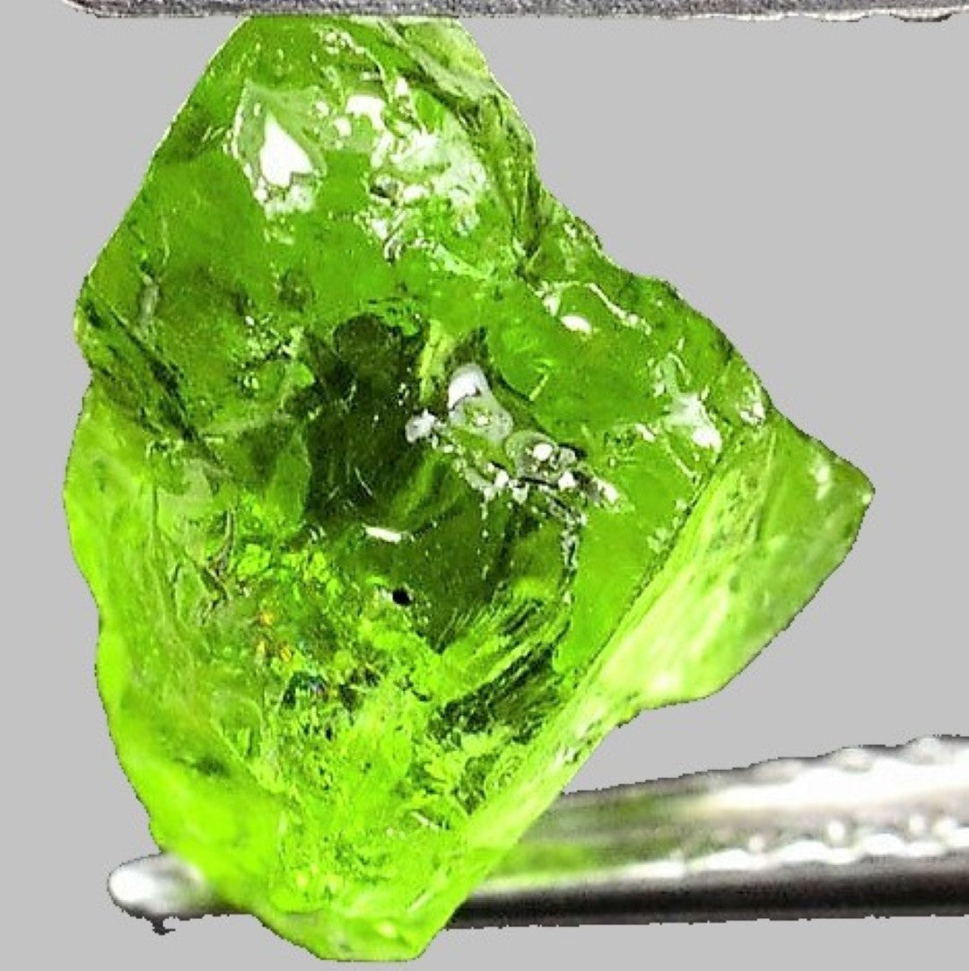 Peridot Lime Green Rough Facet Vietnam 4 Carats Raw Gem