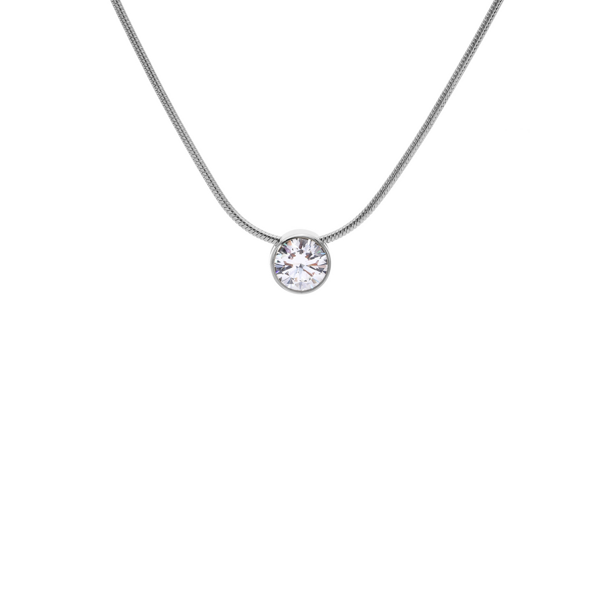PT101W B.Tiff 1 ct Solitaire Pendant