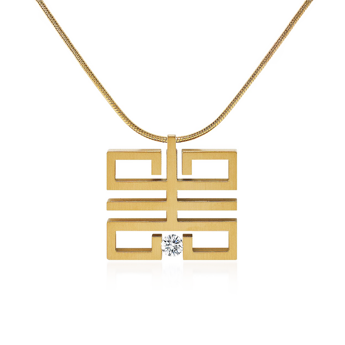 PT114G B.Tiff Gold Feliĉo Pendant