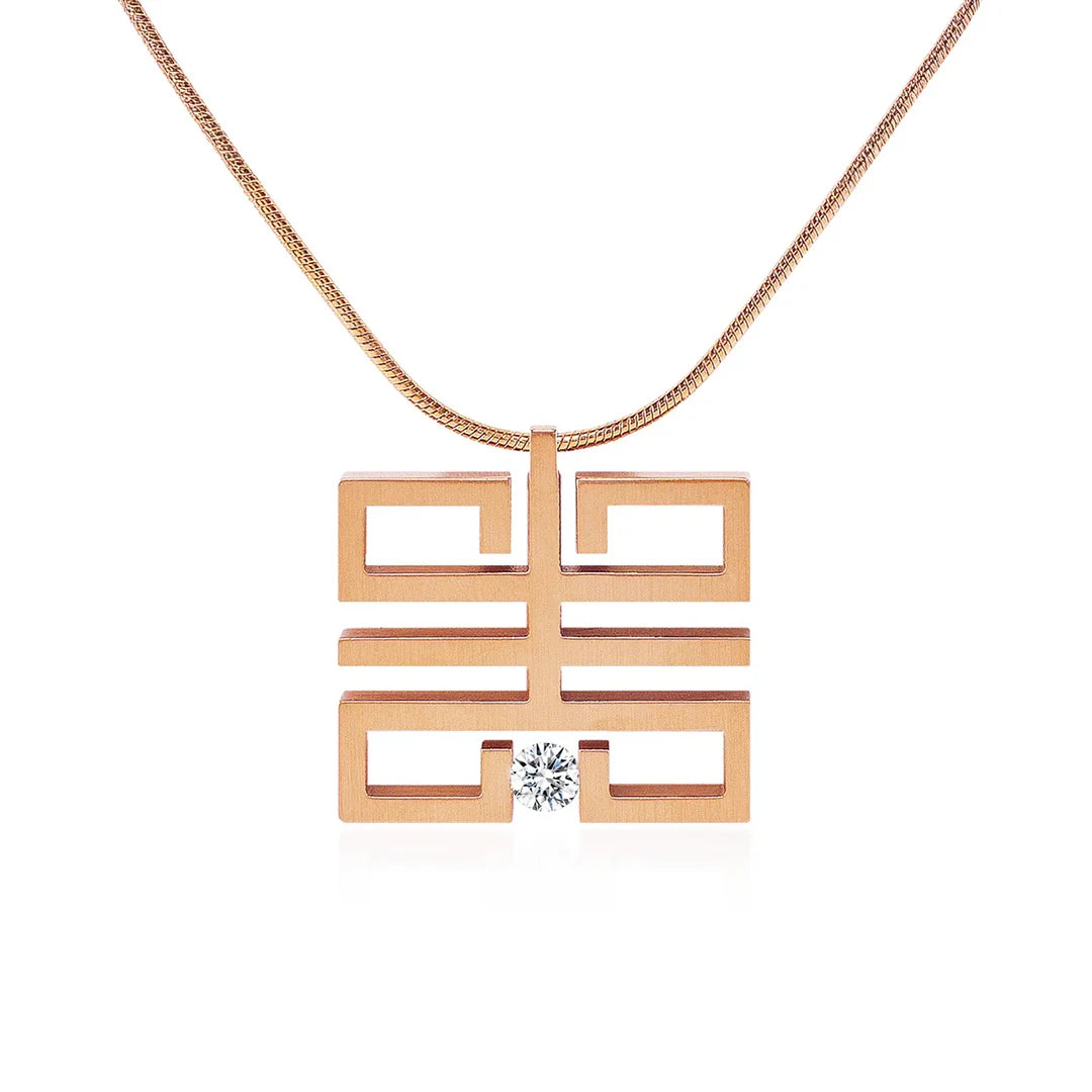 PT114RG B.Tiff Rose Gold Feliĉo Pendant