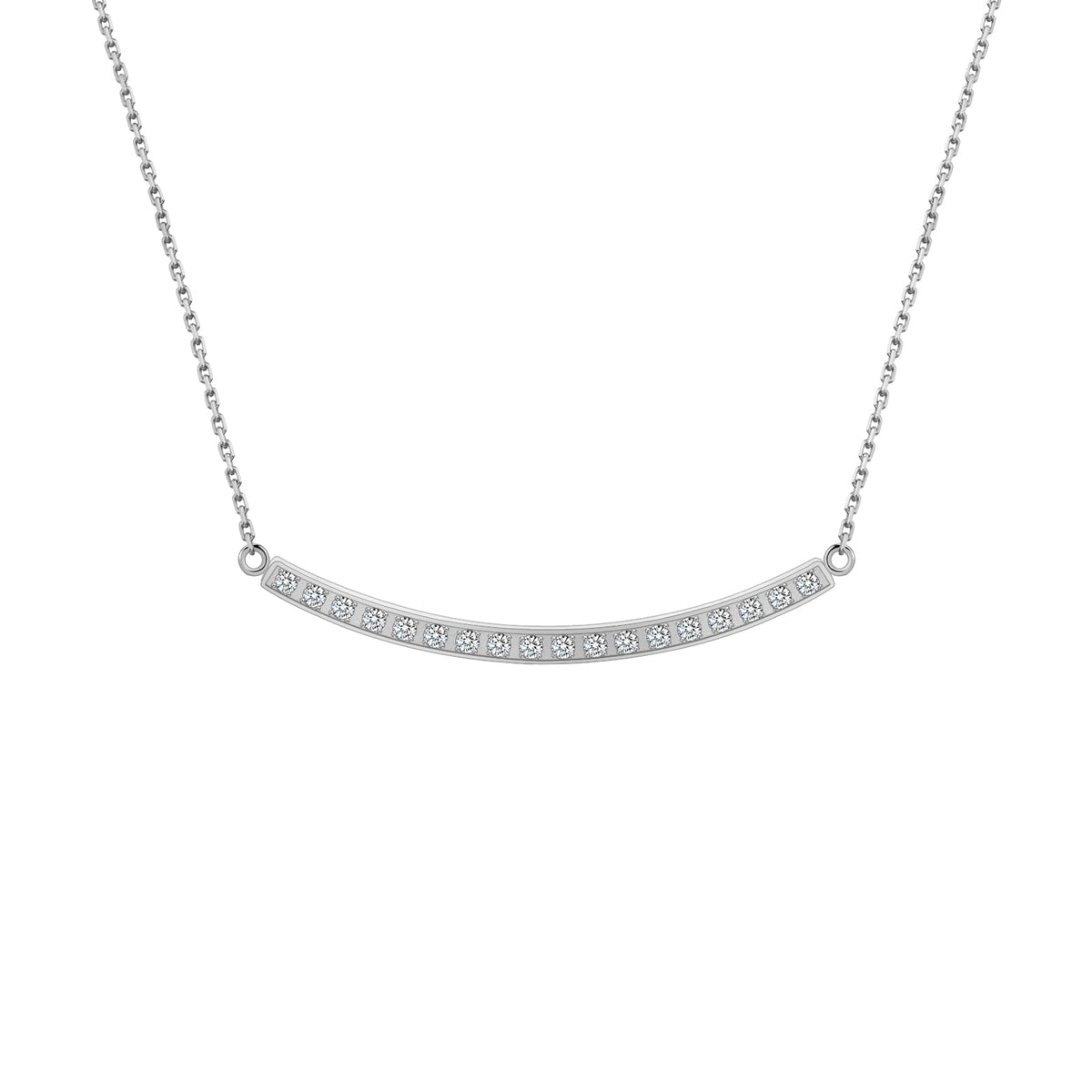 PT324W B.Tiff Mini "Smile" Adjustable Pendant Necklace