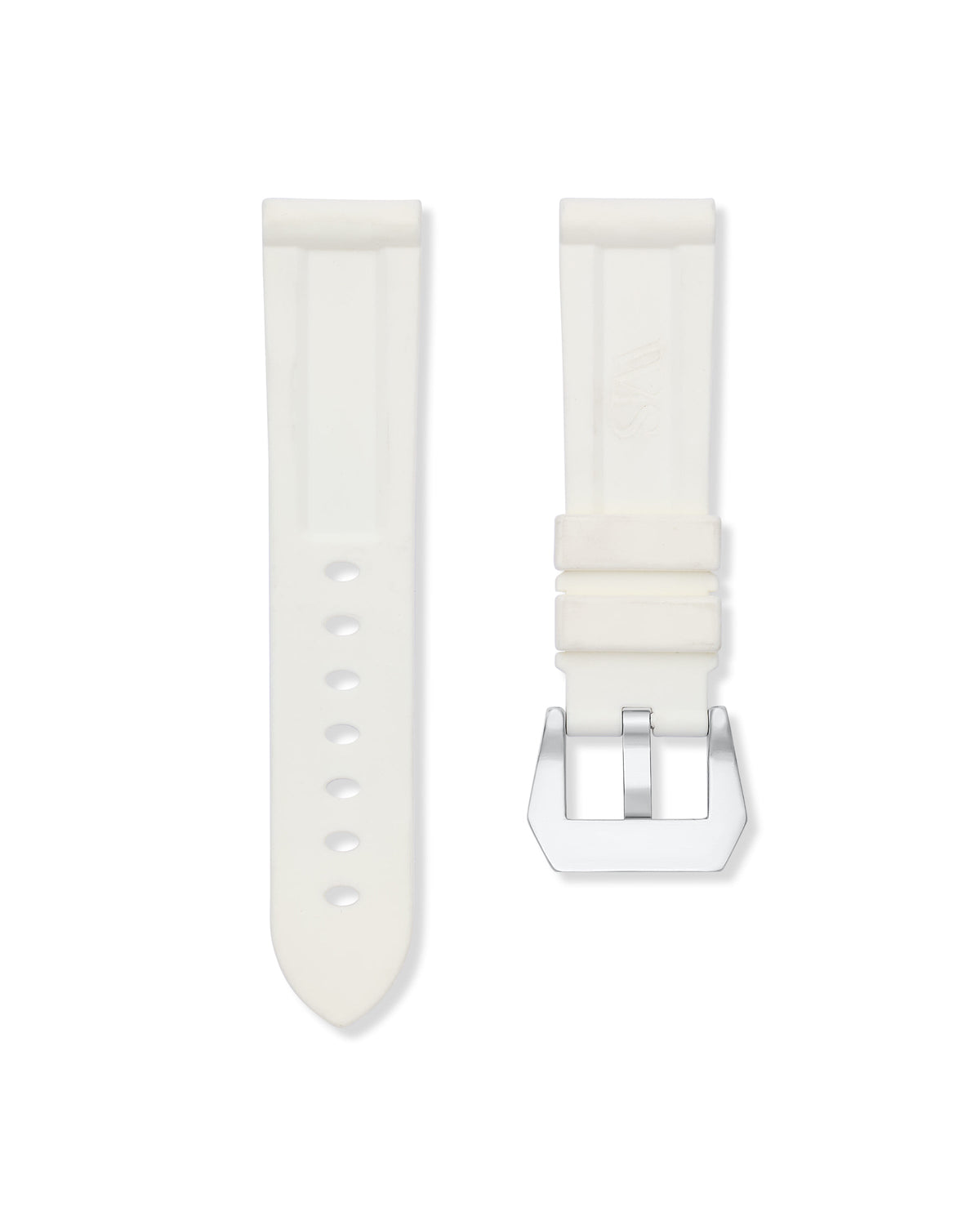 Polar White Rubber Strap 22mm