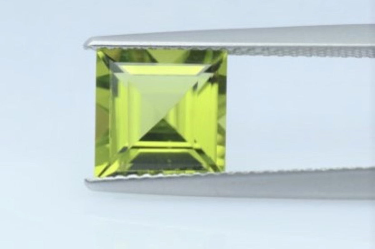 Peridot Princess Cut Pakistani Gem Square