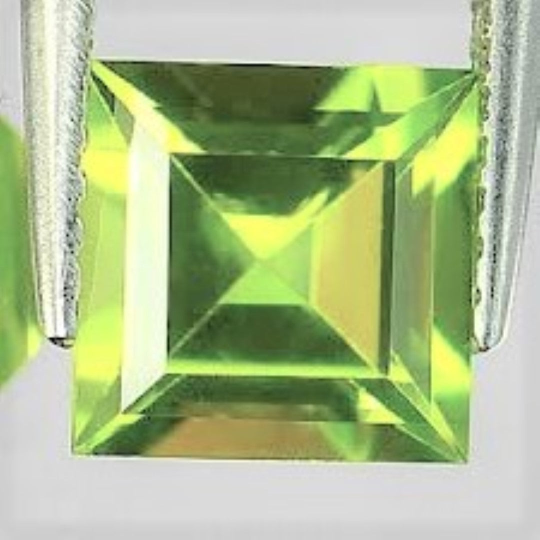 Peridot Princess Cut Pakistani Gem Square