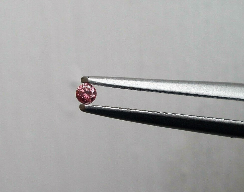 Pink Diamond Round Cut African 3.5mm Mini Sized