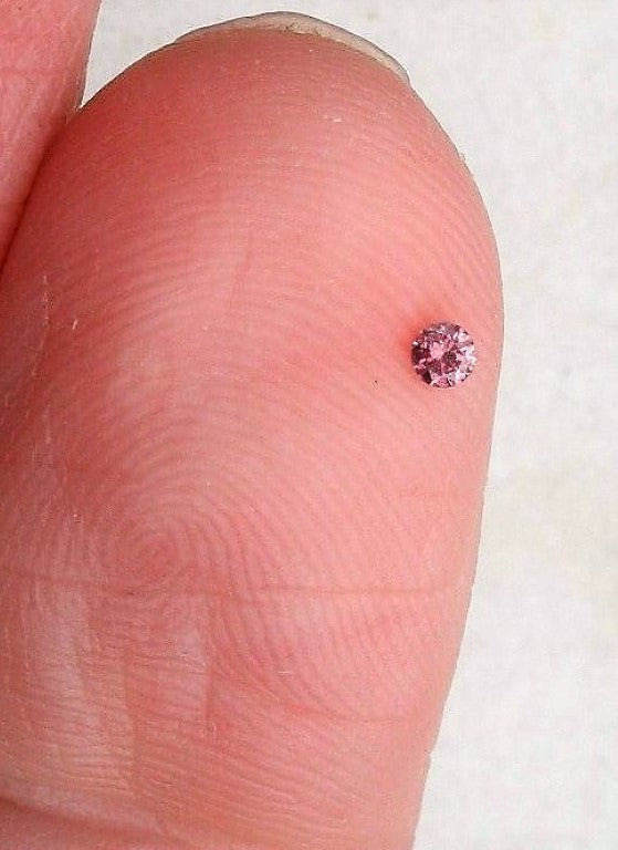 Pink Diamond Round Cut African 2mm Micro Sized
