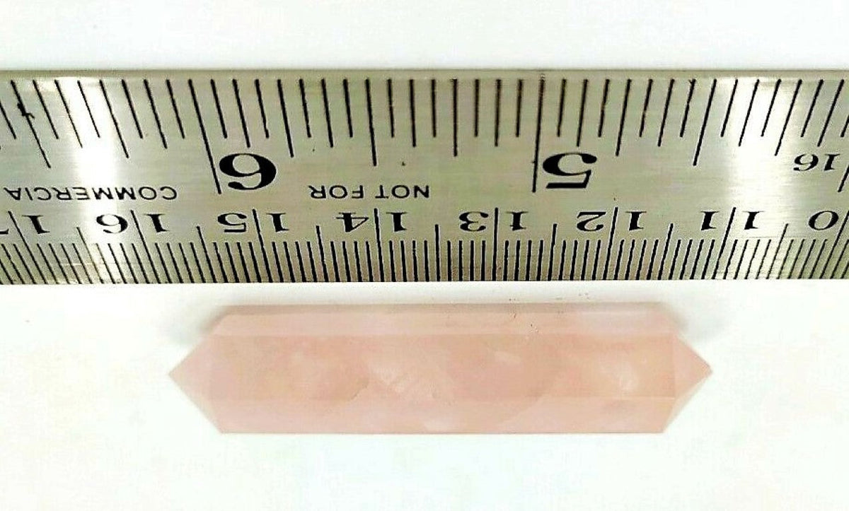Rose Quartz Pink Crystal Obelisk Gem Double Terminated Wand