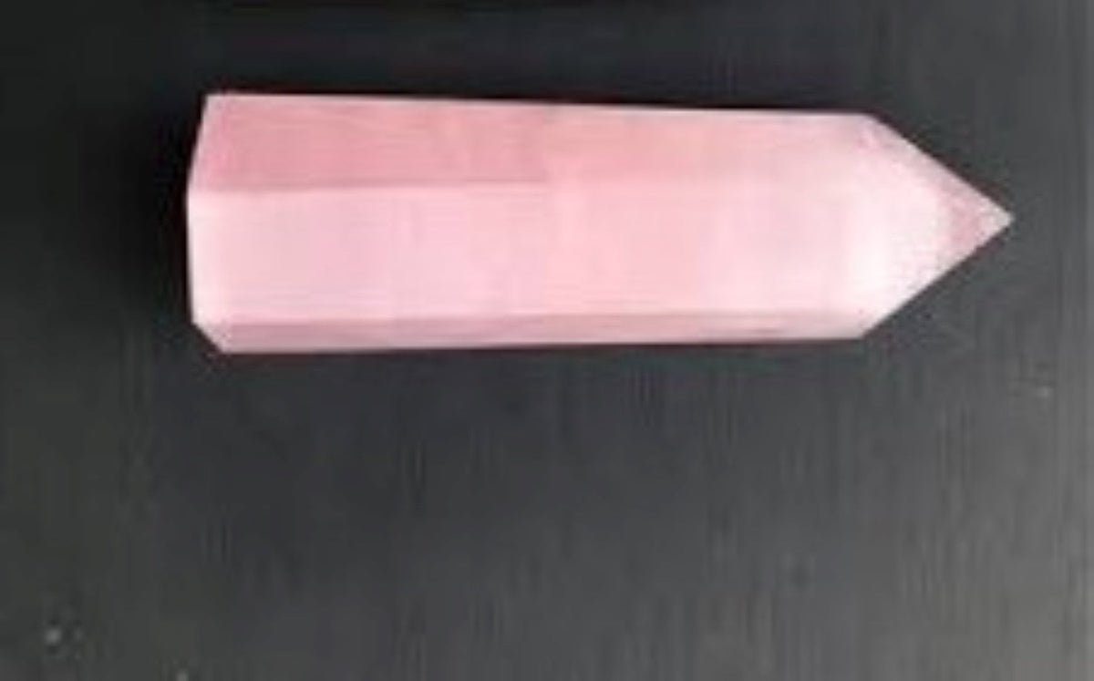 Rose Quartz Pink Crystal Obelisk Gem Single Terminated Wand