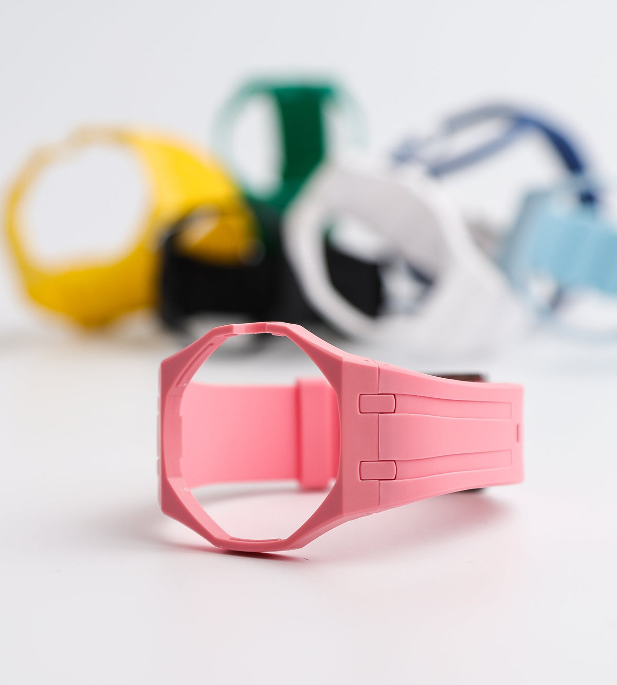 Rubber Strap & Case For AP x Swatch Royal Pop Rubber Strap - Flamingo Pink