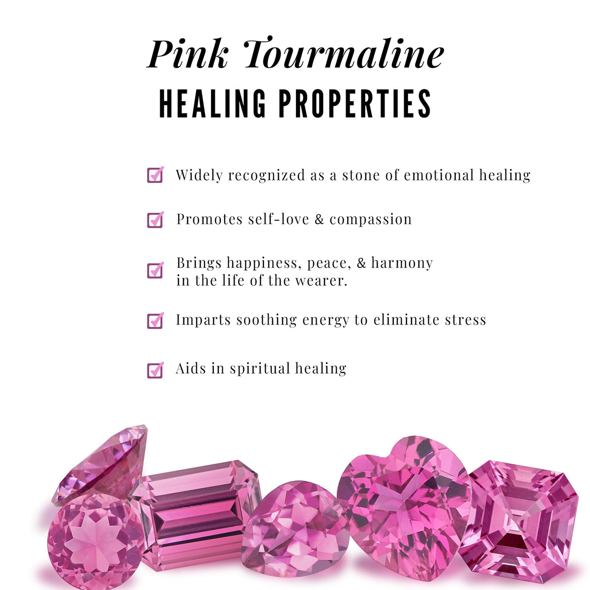 1 Carat Round Cut Pink Tourmaline Solitaire Necklace