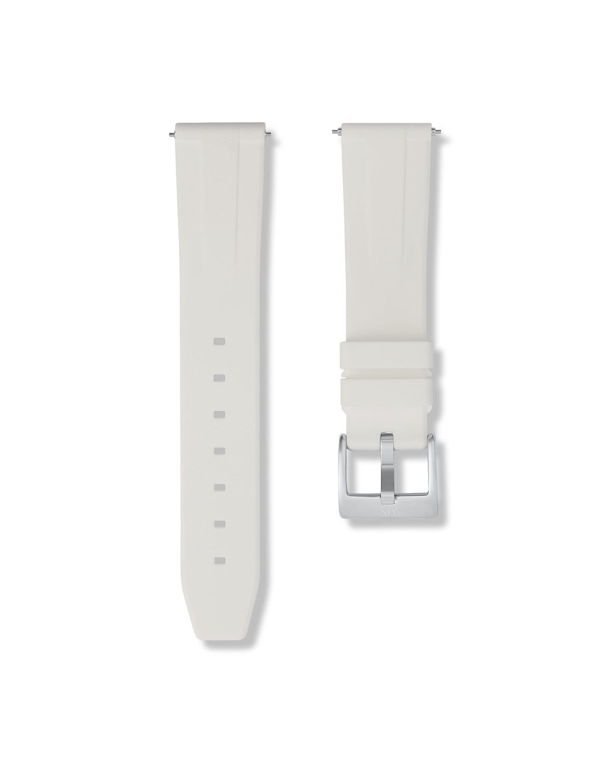 Polar White Quick Release Rubber Strap 20mm