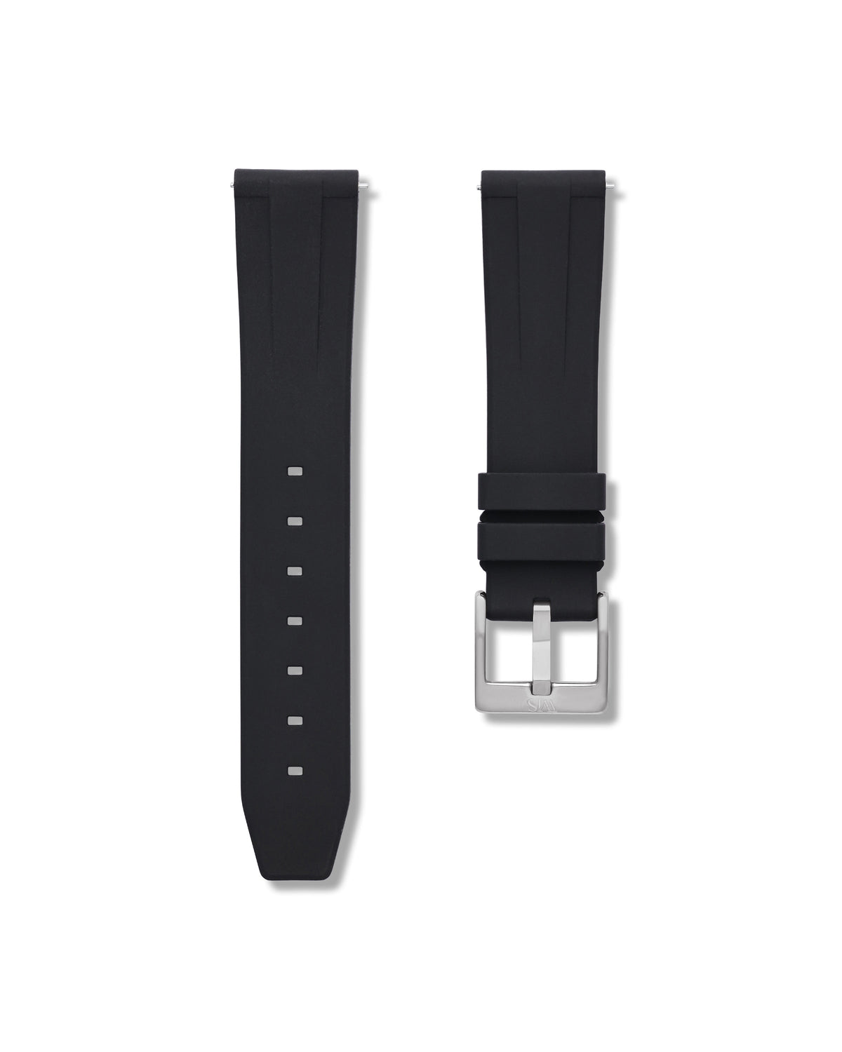 Tuxedo Black Quick Release Rubber Strap 20mm