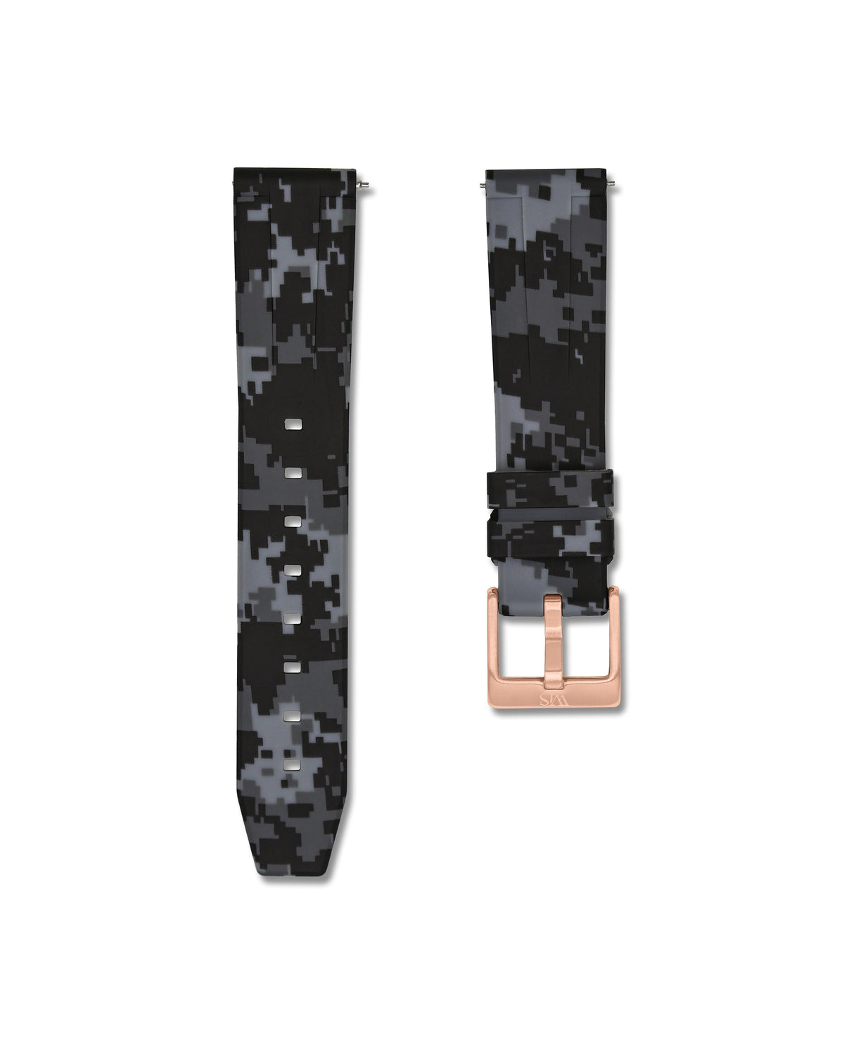 Grey Digital Camo Quick Release Rubber Strap 20mm