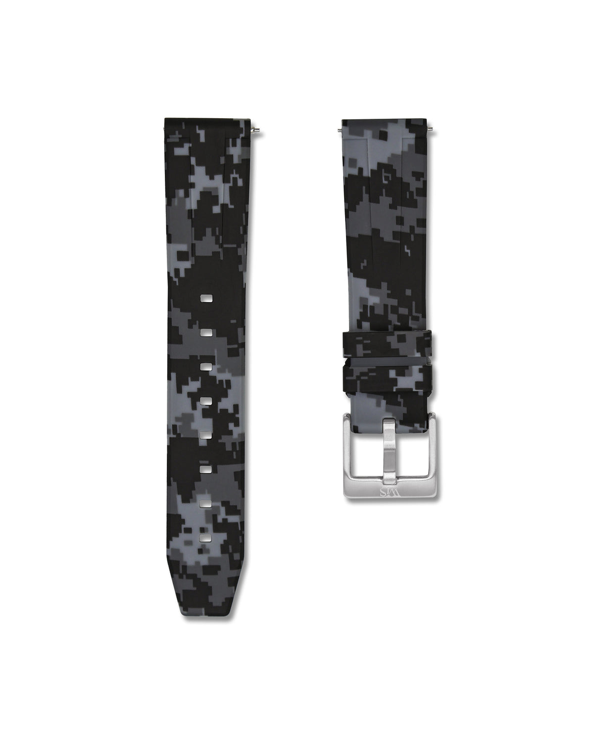 Grey Digital Camo Quick Release Rubber Strap 20mm
