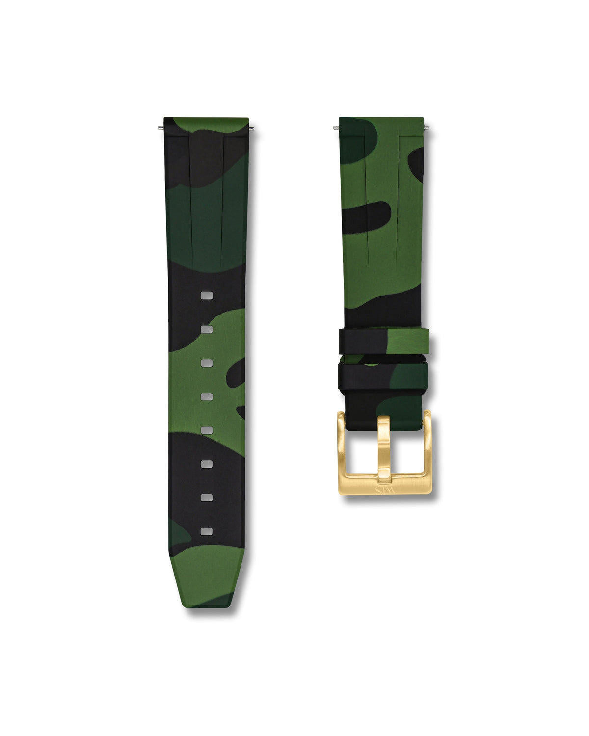 Green Camo Quick Release Rubber Strap 20mm